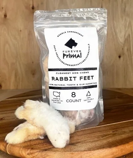 1ea 8pc Furever Primal Rabbit Feet - Items on Sales Now